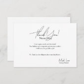 Dankeschön für die Karte für eine weibliche Kranke (Vorne/Hinten)