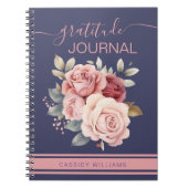 Dankeschön für die lila und rosa Blume Notizblock (Vorderseite)