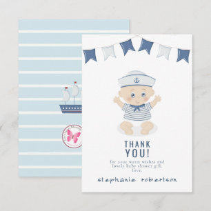 Dankeschön für die maritime Babyparty für den klei Einladung