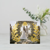 Dankeschön für die metallische Verzierung Folie Einladungspostkarte (Stehend vorne)