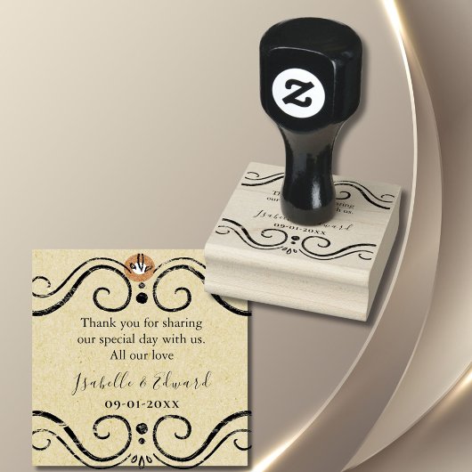 Dankeschön für die persönliche Hochzeitsreise Gummistempel