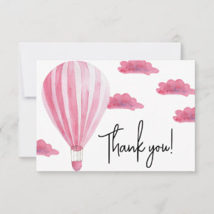 Dankeschön für Heißluftballon-Baby-Party Dankeskarte