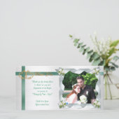 Dankeschön für Hochzeitsfotografie Dankeskarte (Stehend Vorderseite)