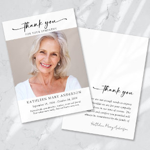 Dankeschön für Ihre Anteilnahme Fotokarte Dankeskarte