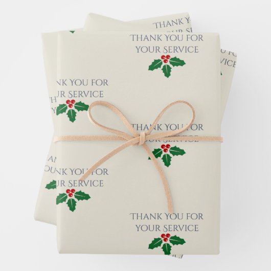 Dankeschön für Ihre Dienste Geschenkpapier Set (Beispiel)