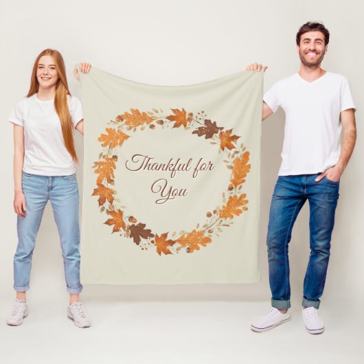 Dankeschön für Ihre Herbst-Dankeskarten Fleecedecke (Beispiel)