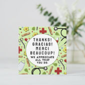 Dankeschön für Krankenschwester Karte (Stehend Vorderseite)