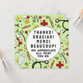 Dankeschön für Krankenschwester Karte (Vorderseite/Rückseite Beispiel)