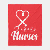 Dankeschön für Krankenschwestern Fleecedecke (Vorderseite)
