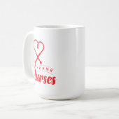 Dankeschön für Krankenschwestern Kaffeetasse (Vorderseite Links)