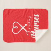 Dankeschön für Krankenschwestern Sherpadecke (Vorderseite (Horizontal))