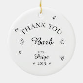 Dankeschön für LehrerInnen Keramik Ornament (Hinten)