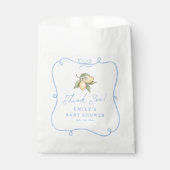 Dankeschön für Lemon Squeeze Baby Shower Geschenktütchen (Vorderseite)