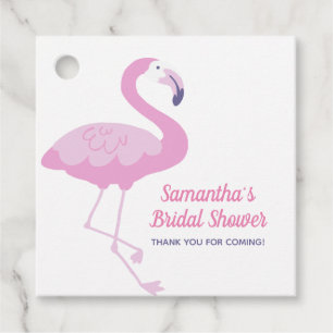 Dankeschön für rosa Flamingo süße Hochzeitsdusche Geschenkanhänger