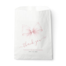 Dankeschön für rosa Schleifen-Baby-Party Coquette 
