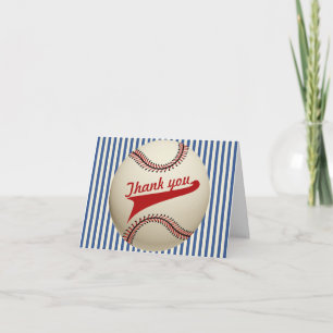 Dankeschön für Vintage-Baseball Dankeskarte