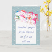 Dankeschön Gebete Grandma Spaß Zitat Inspiration Karte (Gelbe Blume)