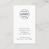 Dankeschön | Geschäftslogo Modern White Rabattkarte (Rückseite)