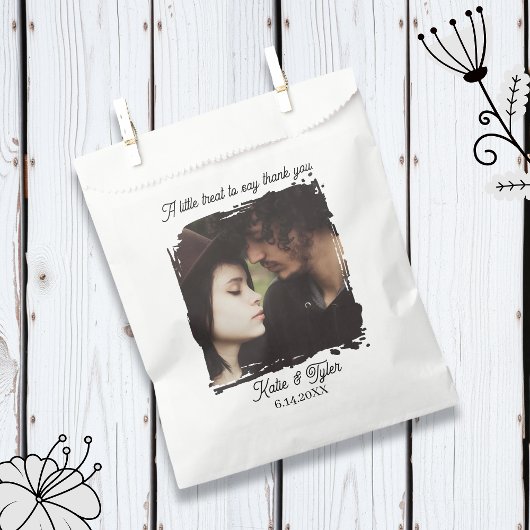 Dankeschön-Geschenk | Fotovorlage Hochzeit Geschenktütchen