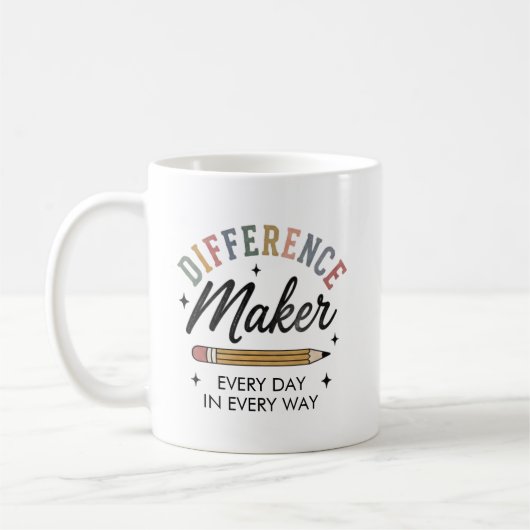 Dankeschön-Geschenk für Lehrer, die einen Untersch Kaffeetasse (Links)