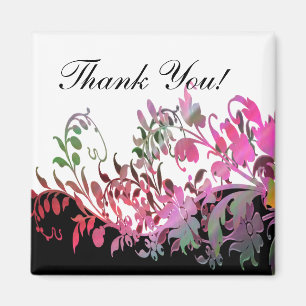 Dankeschön-Geschenk - Magnet - Elegante Blumen
