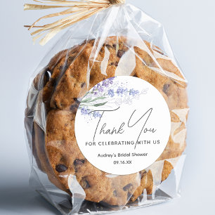 Dankeschön-Geschenk mit Wasserfarbe-Lavendel Runder Aufkleber