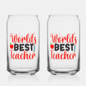 Dankeschön-Geschenk Weltbester Lehrer Dosenglas (Rückseite)