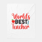 Dankeschön-Geschenk Weltbester Lehrer Fleecedecke (Vorderseite)