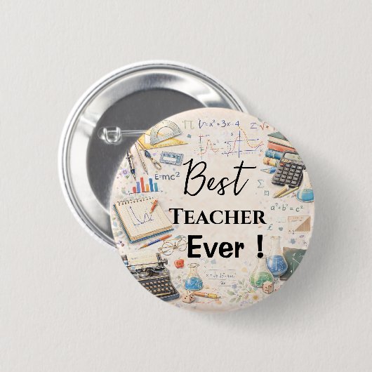 Dankeschön‑Geschenke für Mathelehrer | Ende des Sc Button (Vorne & Hinten)