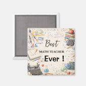 Dankeschön‑Geschenke für Mathelehrer | Magnet (Vorderseite/Rückseite)