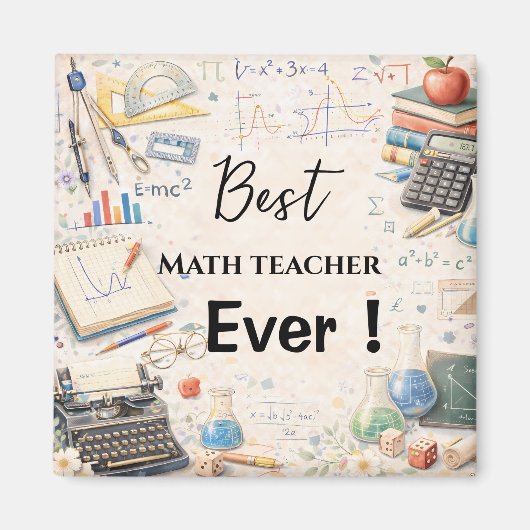 Dankeschön‑Geschenke für Mathelehrer | Magnet (Vorne)