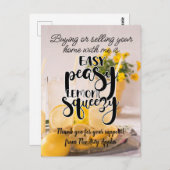 Dankeschön Geschenkgutachten Marketing real Anwese Postkarte (Vorne/Hinten)