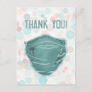 Dankeschön-Gesichtsmaske Postkarte