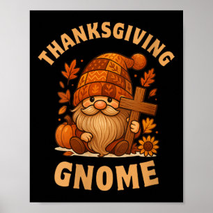 Dankeschön-Gnom für Frauen, süßer Herbst, Herbstsa Poster