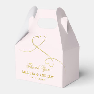 Dankeschön Goldene Herzen Rosa Hochzeit Geschenkschachtel