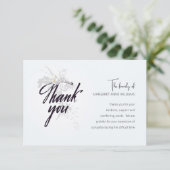 Dankeschön Gray Tone Sympathy Card Dankeskarte (Stehend Vorderseite)