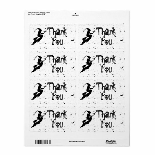 Dankeschön | Halloween Silhouette Schwarz/Weiß (Vorne)