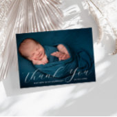 Dankeschön | Handschrift Babyankündigung Postc Postkarte