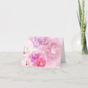 Dankeschön-Handschrift Chic Wasserfarbe Rosen Dankeskarte