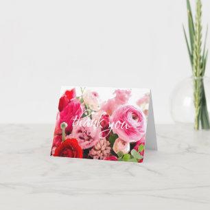 Dankeschön-Handschrift-Skript-Wasserfarbe-Rosen-Ch Dankeskarte