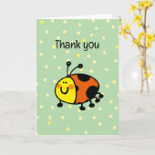 Dankeschön (Happy Bug Card) Karte (Gelbe Blume)