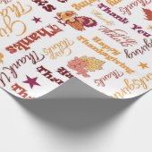 Dankeschön - Happy Thanksgiving Day Geschenkpapier (Ecke)