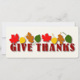 Dankeschön Harvest Blätter Card Einladung