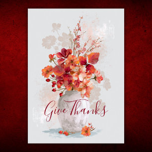 Dankeschön Herbst-Blumenstrauß Thanksgiving Feiertagskarte