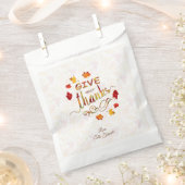 Dankeschön Herbstlaub Erntedank Monogram Geschenktütchen (Ausgeschnitten)