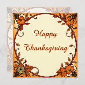 Dankeschön/Herbstrahmen Begrüßung/Einladung Einladung (Vorne/Hinten)