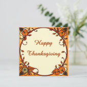 Dankeschön/Herbstrahmen Begrüßung/Einladung Einladung (Stehend Vorderseite)