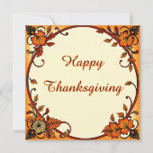 Dankeschön/Herbstrahmen Begrüßung/Einladung Einladung (Vorderseite)