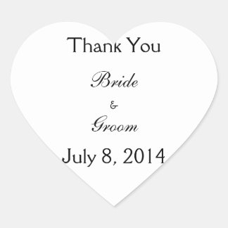 Dankeschön Herz-Aufkleber