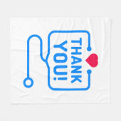 Dankeschön| Herz - Stethoskop Fleecedecke (Vorderseite (Horizontal))